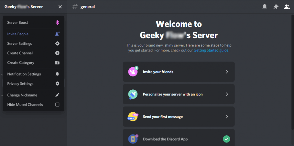 how to delete a discord server
