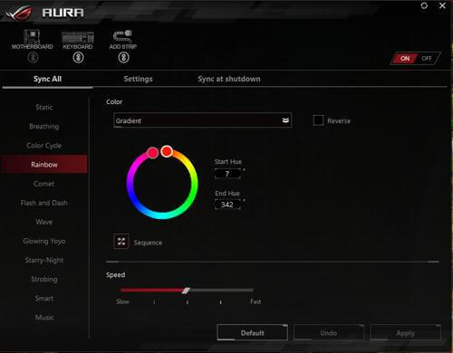 asus aura sync not working