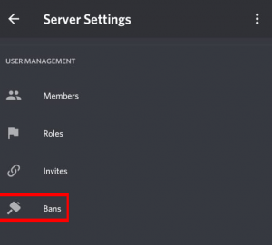 how to unban someone on discord