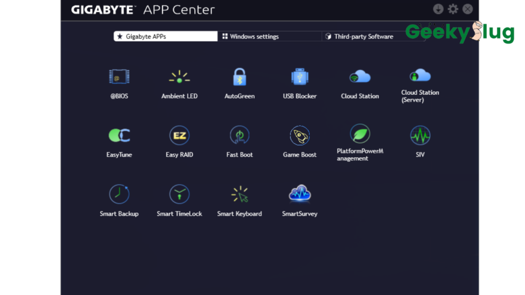 Gigabyte app center utility download
