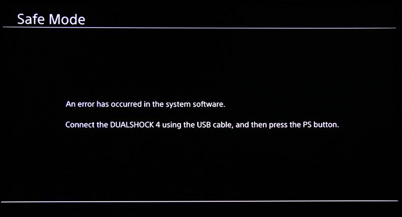 get ps4 out of safe mode